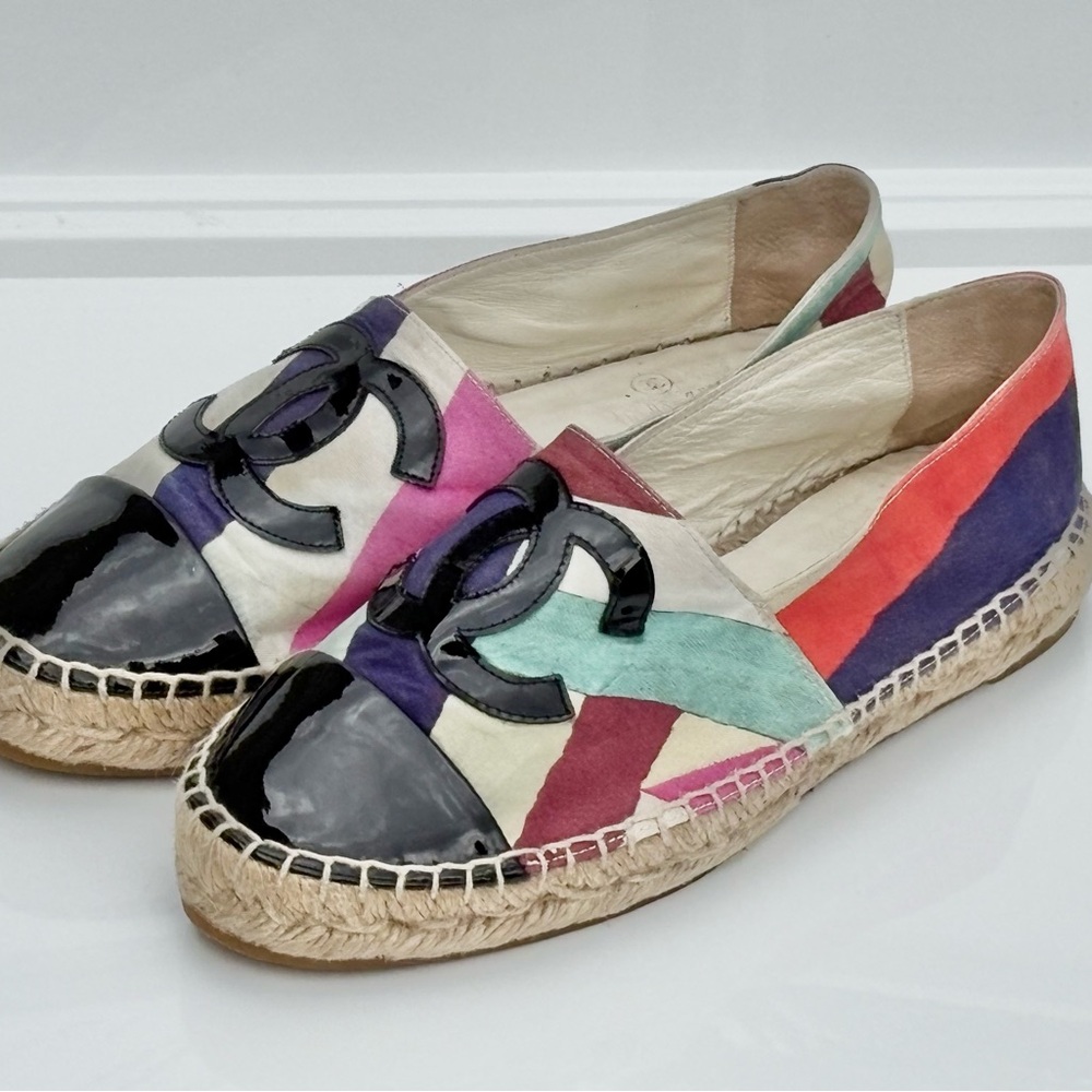 Chanel Colorful Patchwork Espadrilles - image 1